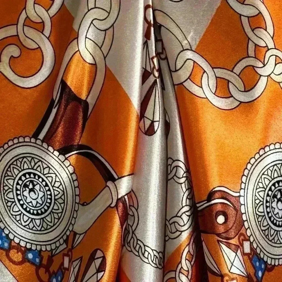 🆕Luxury  Satin Scarf Top - Picture 5 of 13